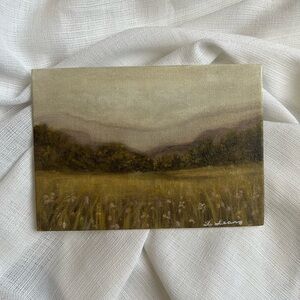 “Golden Meadow” Landscape oil painting